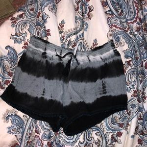 Bleach tie-dye soft shorts